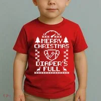 Merry Christmas Diaper's Full Toddler T-Shirt thumb 2