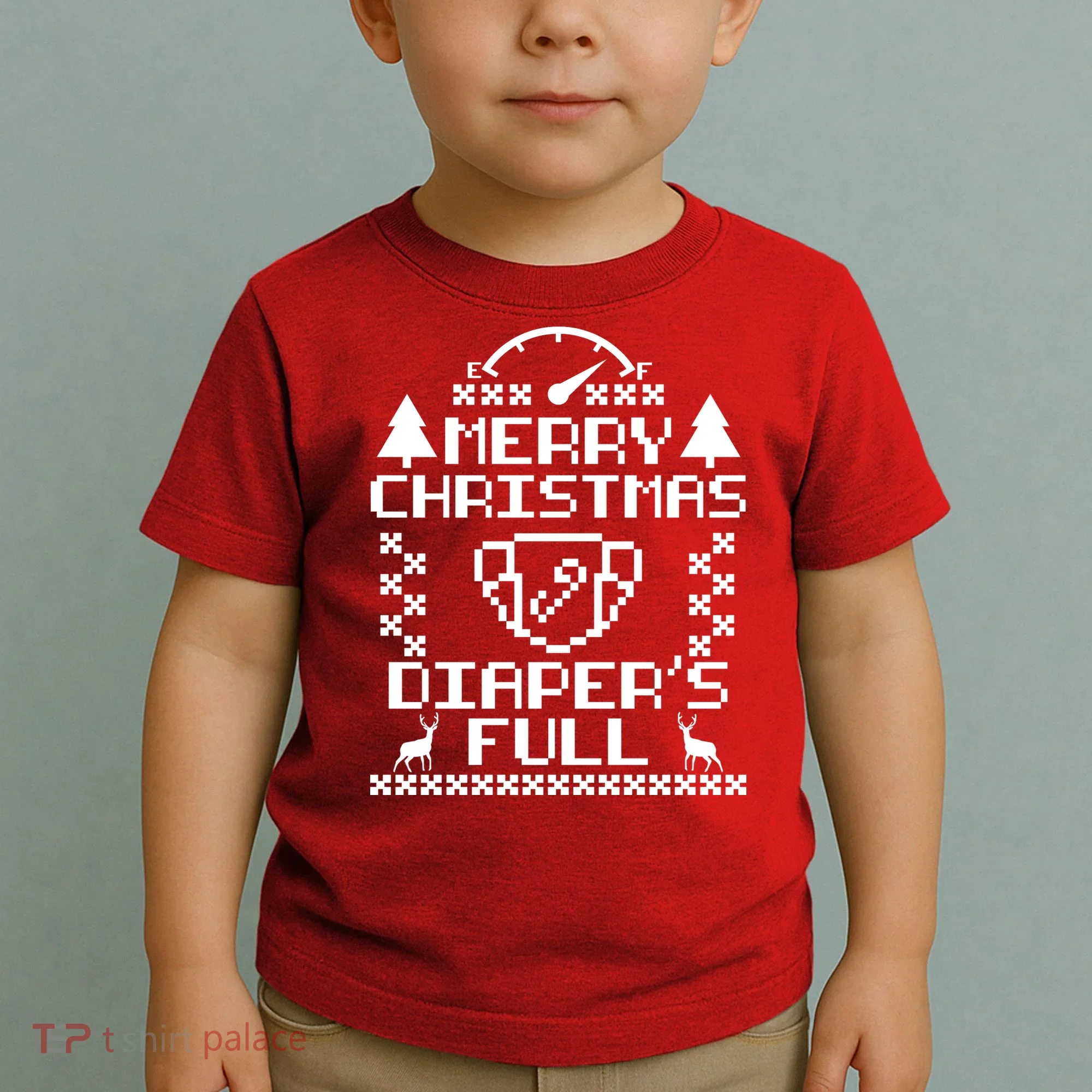 Merry Christmas Diaper's Full Toddler T-Shirt