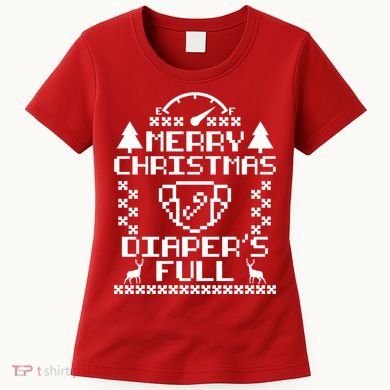 Merry Christmas Diaper's Full Women's T-Shirt