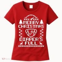 Merry Christmas Diaper's Full Women's T-Shirt thumb 0
