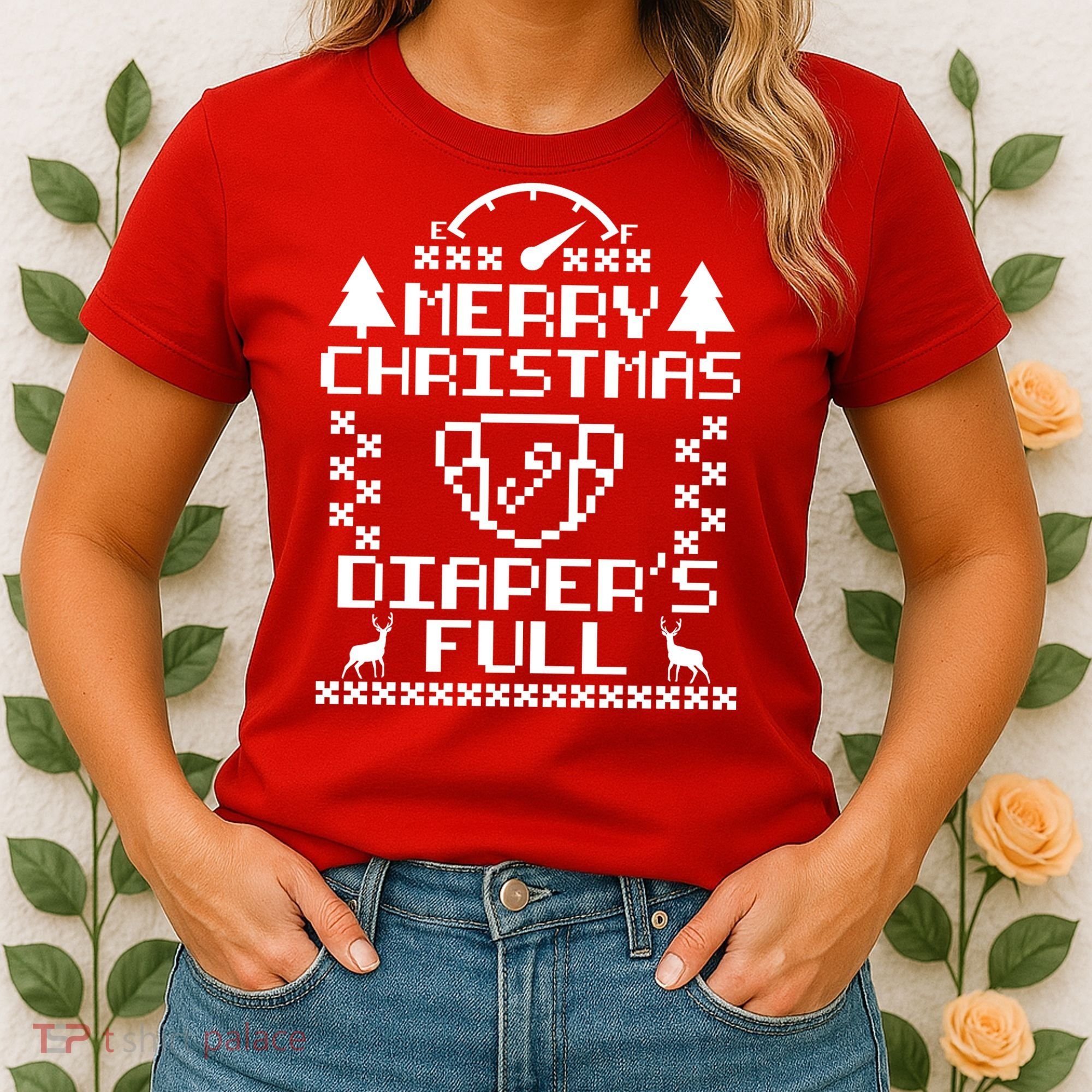 Merry Christmas Diaper's Full Women's T-Shirt