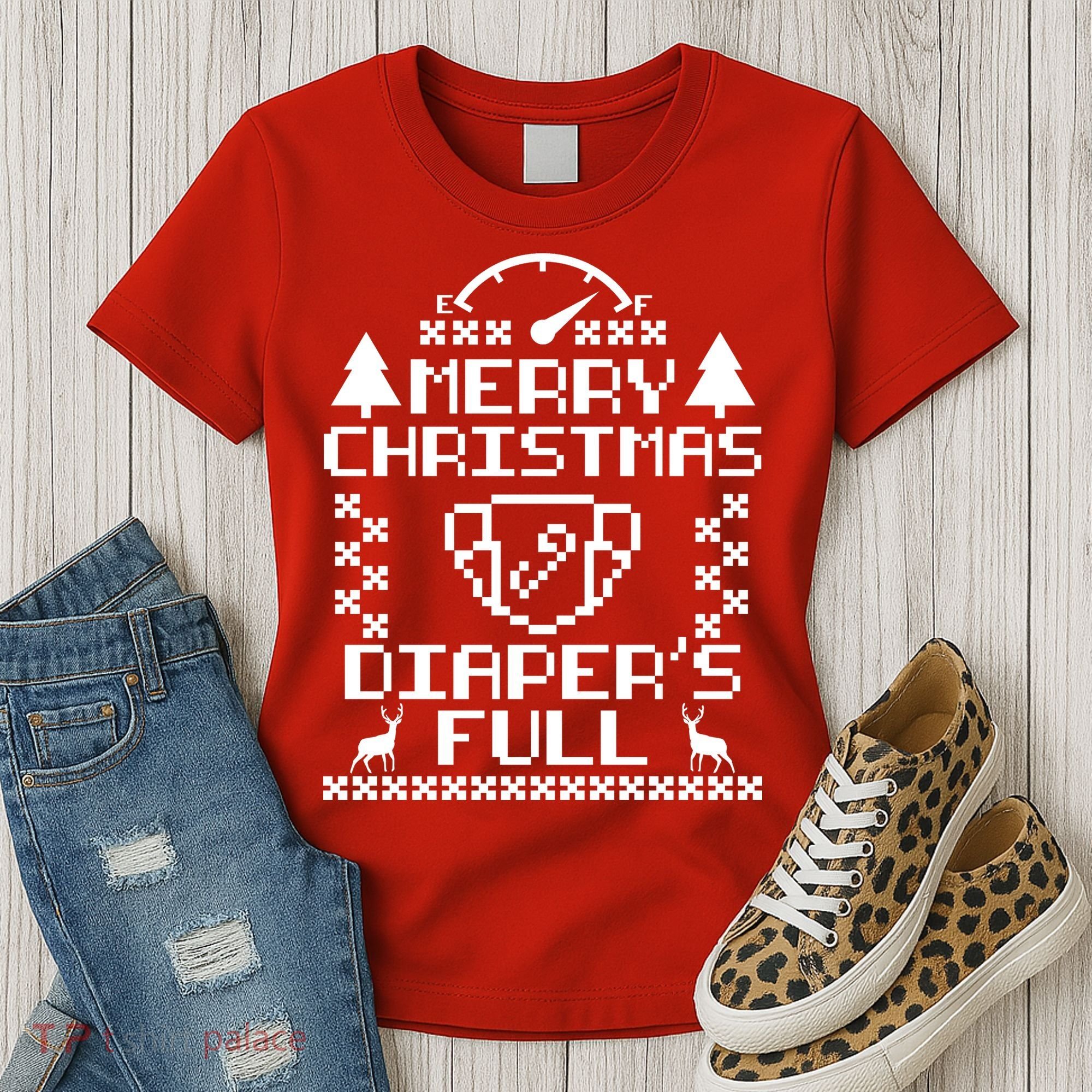 Merry Christmas Diaper's Full Women's T-Shirt