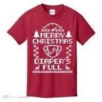 Merry Christmas Diaper's Full Kids T-Shirt thumb 0