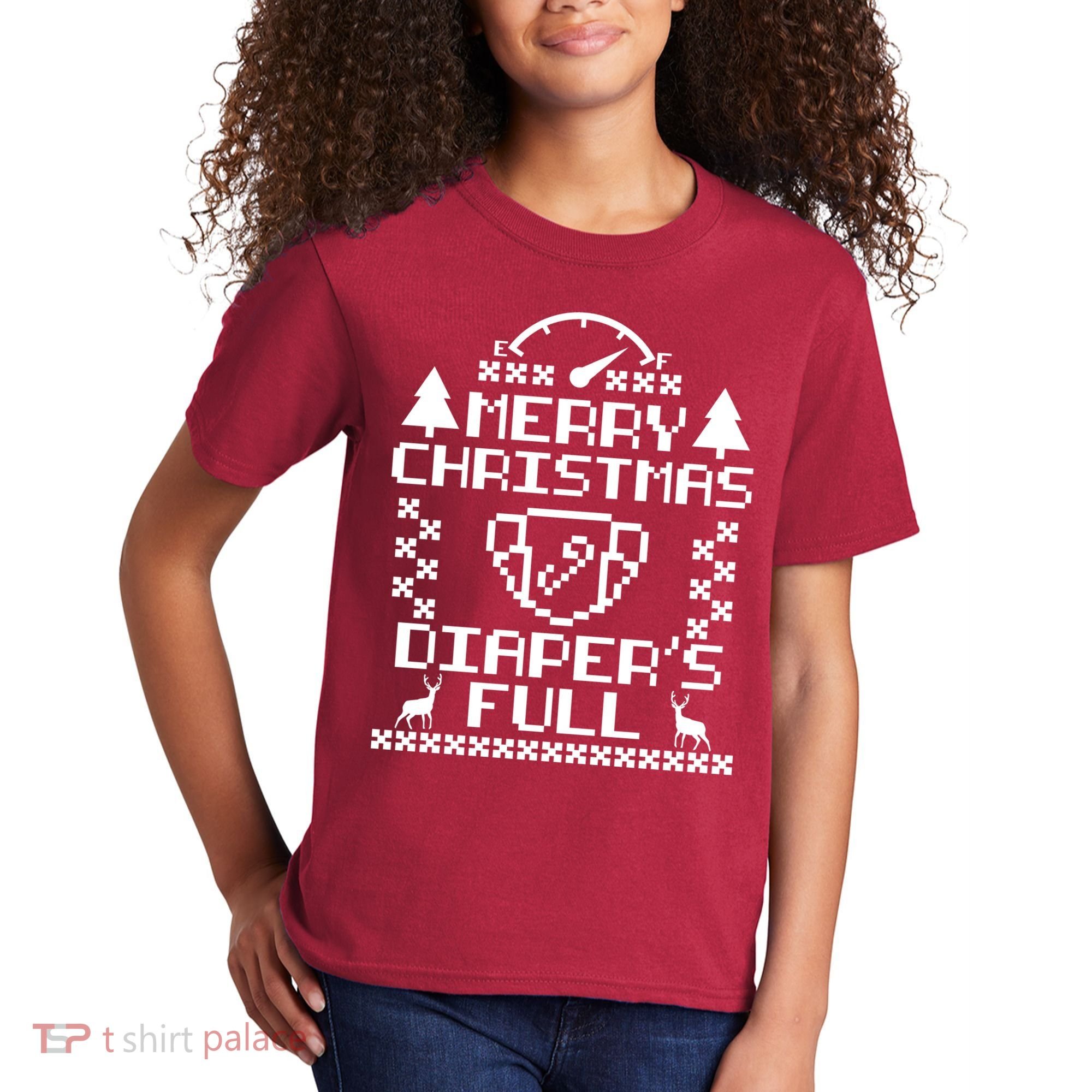 Merry Christmas Diaper's Full Kids T-Shirt