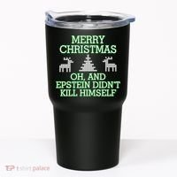 Merry Christmas Epstein Didn't Kill Himself Tumbler thumb 0