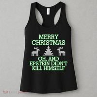 Merry Christmas Epstein Didn't Kill Himself Women's Tank Top thumb 3