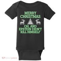 Merry Christmas Epstein Didn't Kill Himself Baby Bodysuit thumb 0