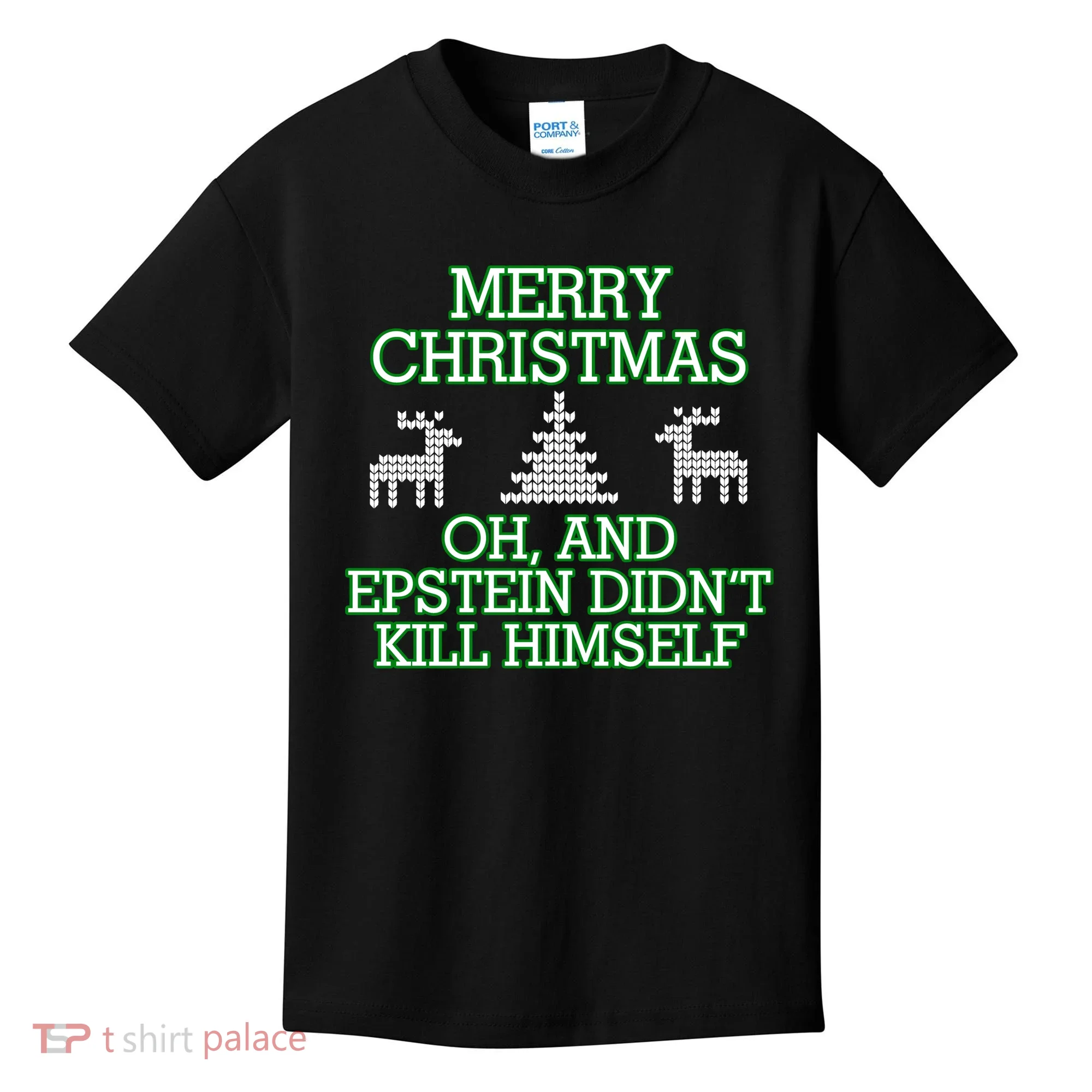 Merry Christmas Epstein Didn't Kill Himself Kids T-Shirt
