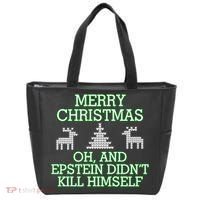 Merry Christmas Epstein Didn't Kill Himself Tote Bag thumb 0