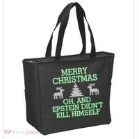 Merry Christmas Epstein Didn't Kill Himself Tote Bag thumb 2