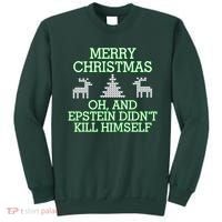 Merry Christmas Epstein Didn't Kill Himself Sweatshirt thumb 0