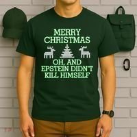 Merry Christmas Epstein Didn't Kill Himself T-Shirt thumb 6