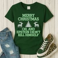 Merry Christmas Epstein Didn't Kill Himself Women's T-Shirt thumb 3