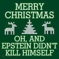 Merry Christmas Epstein Didn't Kill Himself Kids Sweatshirt thumb 2