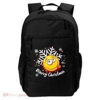 Merry Christmas Funny Smiley Face Snowflake Backpack thumb 0