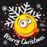 Merry Christmas Funny Smiley Face Snowflake Women's Hoodie thumb 2