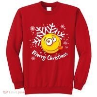 Merry Christmas Funny Smiley Face Snowflake Sweatshirt thumb 0