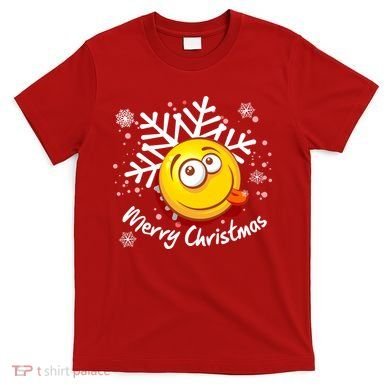Merry Christmas Funny Smiley Face Snowflake T-Shirt