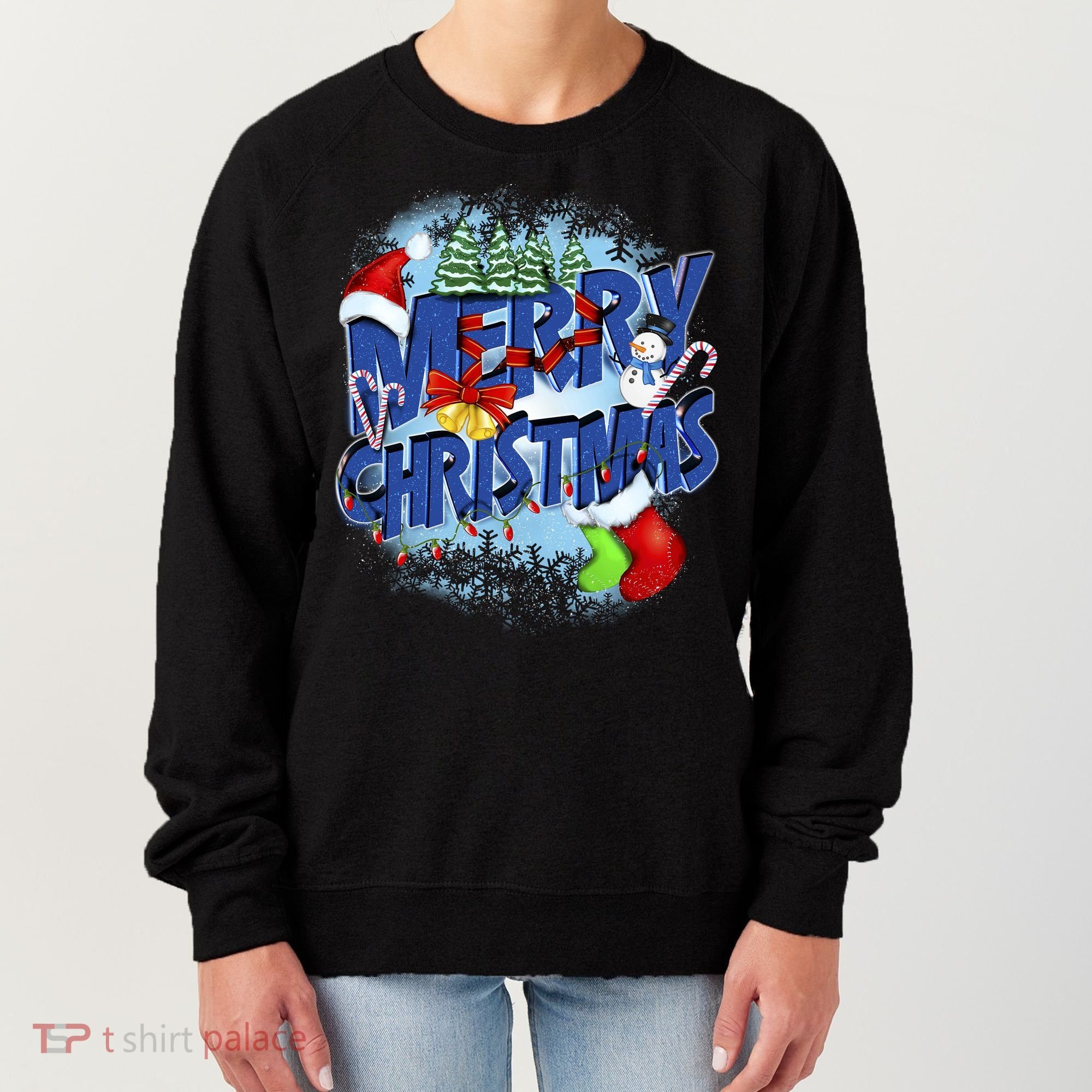 Merry Christmas Funy Holiday Logo Women's Sweatshirt