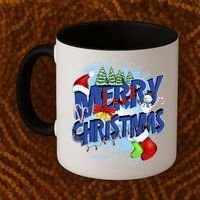 Merry Christmas Funy Holiday Logo Coffee Mug thumb 2