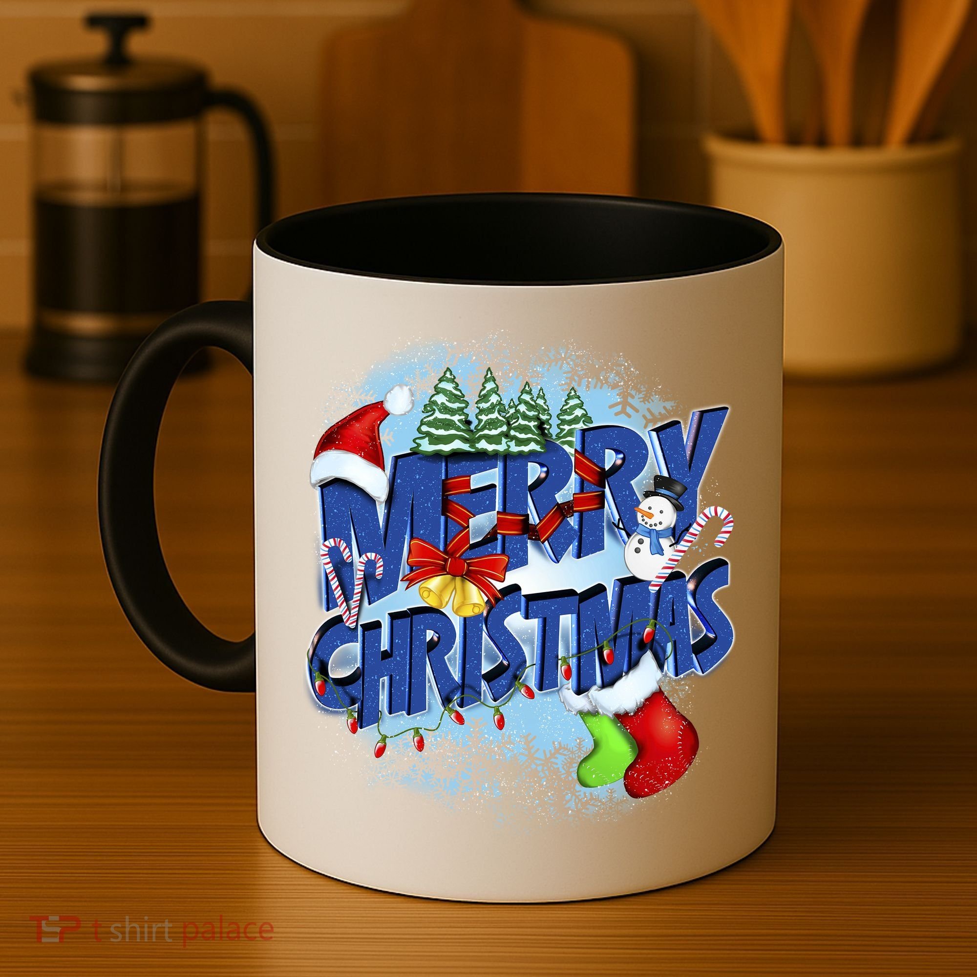 Merry Christmas Funy Holiday Logo Coffee Mug