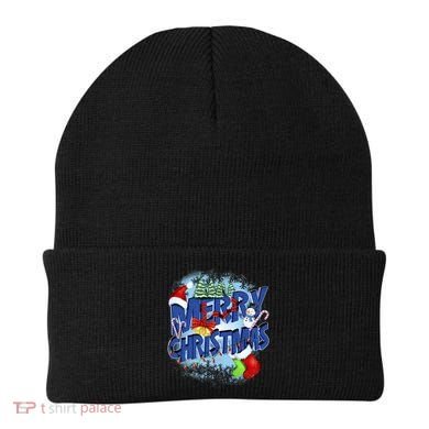Merry Christmas Funy Holiday Logo Beanie