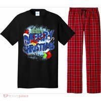 Merry Christmas Funy Holiday Logo Pajama Set thumb 0