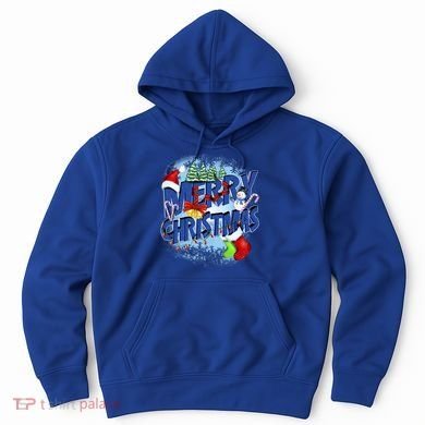 Merry Christmas Funy Holiday Logo Hoodie