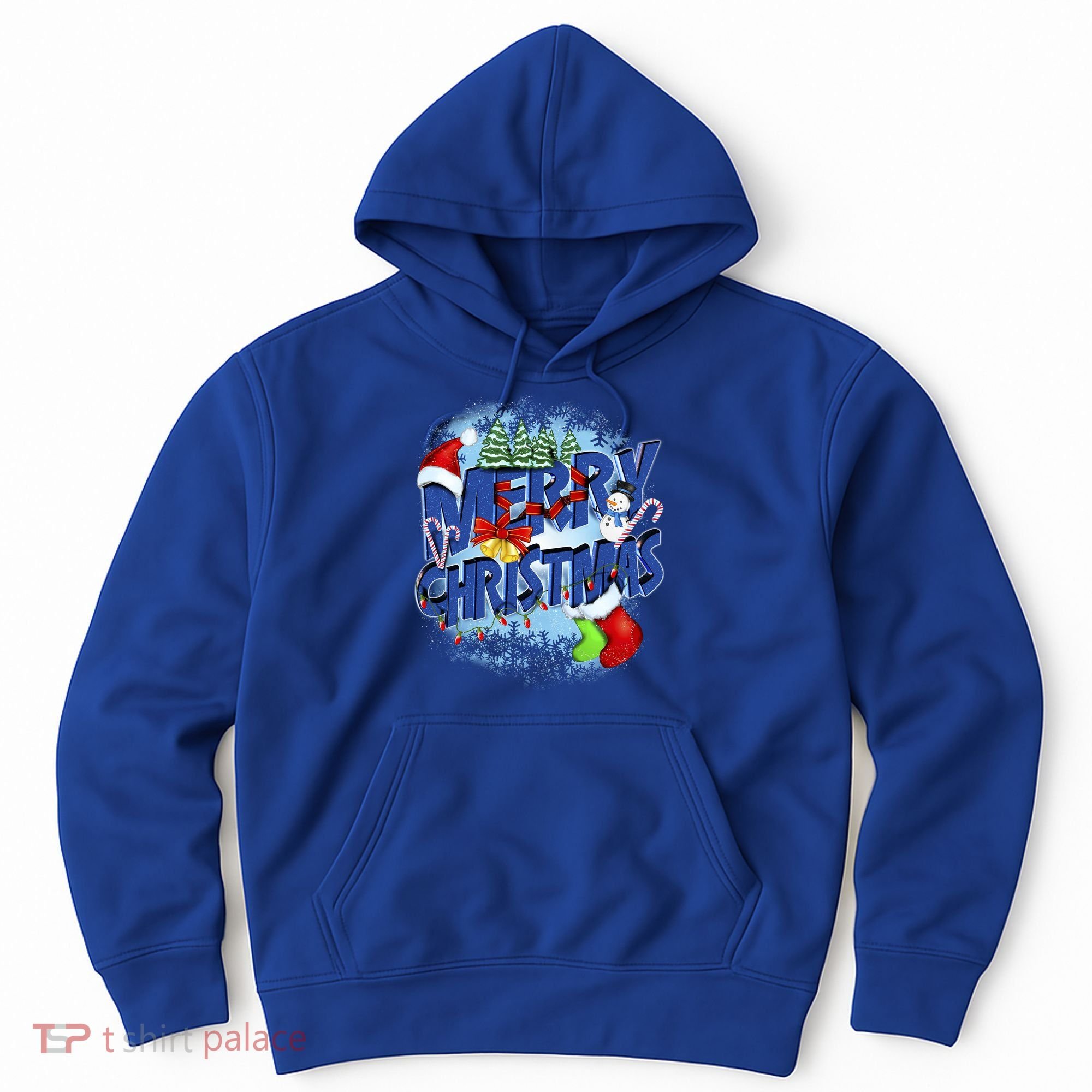 Merry Christmas Funy Holiday Logo Hoodie