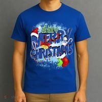 Merry Christmas Funy Holiday Logo T-Shirt thumb 3