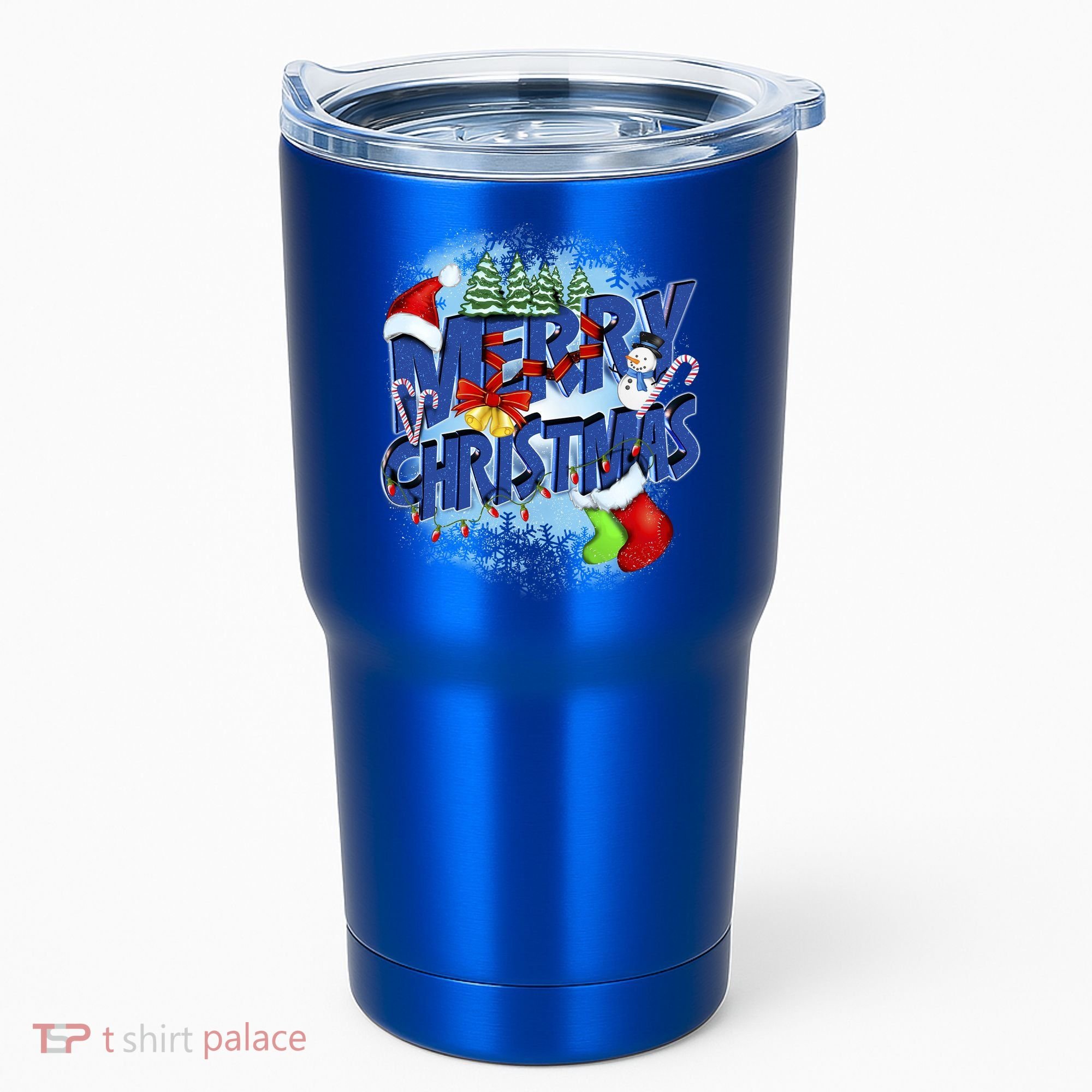 Merry Christmas Funy Holiday Logo Tumbler