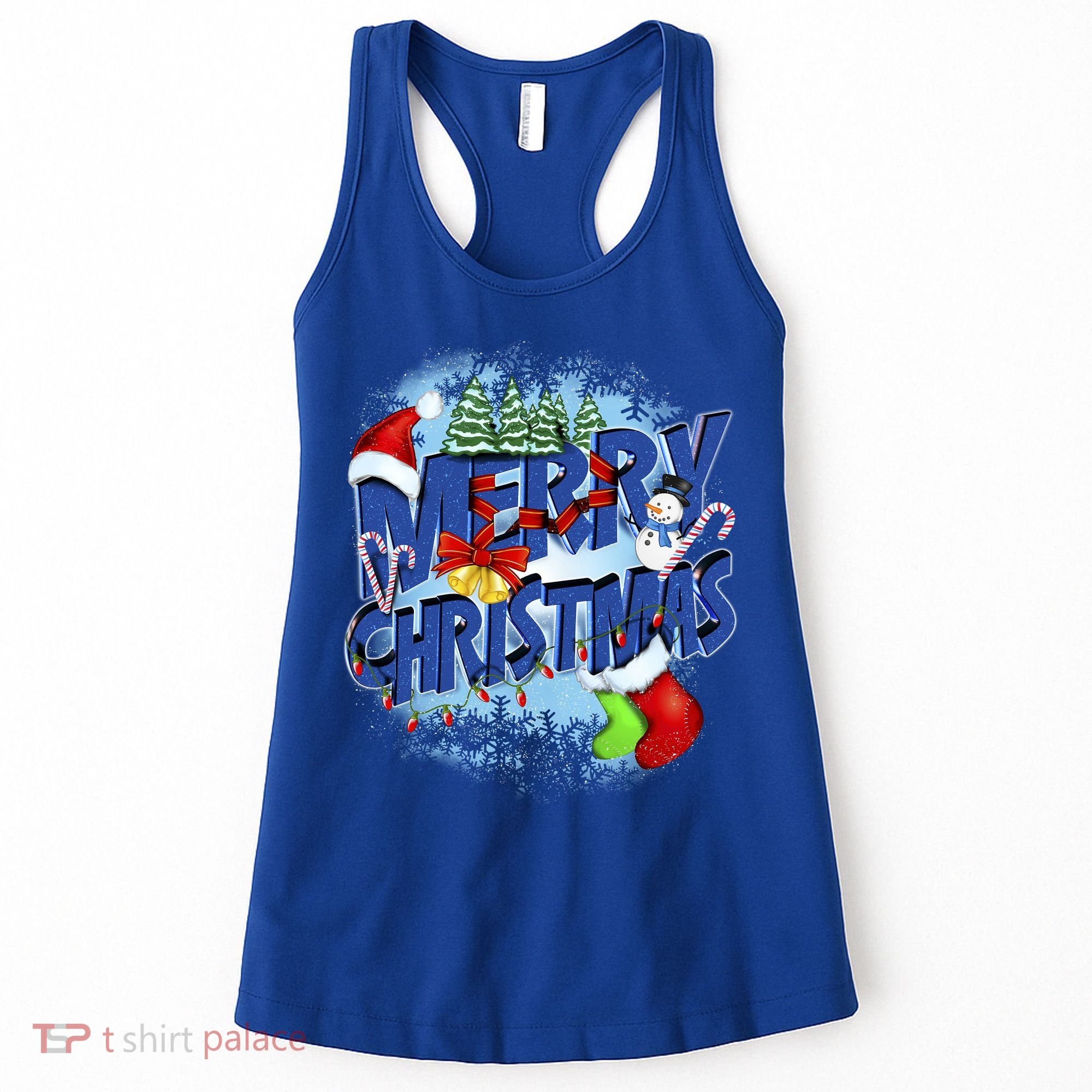 Merry Christmas Funy Holiday Logo Women's Tank Top