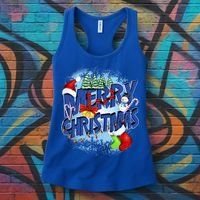 Merry Christmas Funy Holiday Logo Women's Tank Top thumb 3