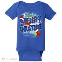 Merry Christmas Funy Holiday Logo Baby Bodysuit thumb 0