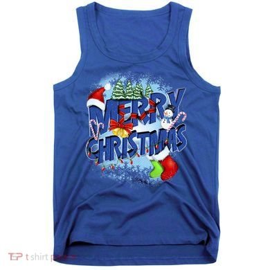 Merry Christmas Funy Holiday Logo Tank Top