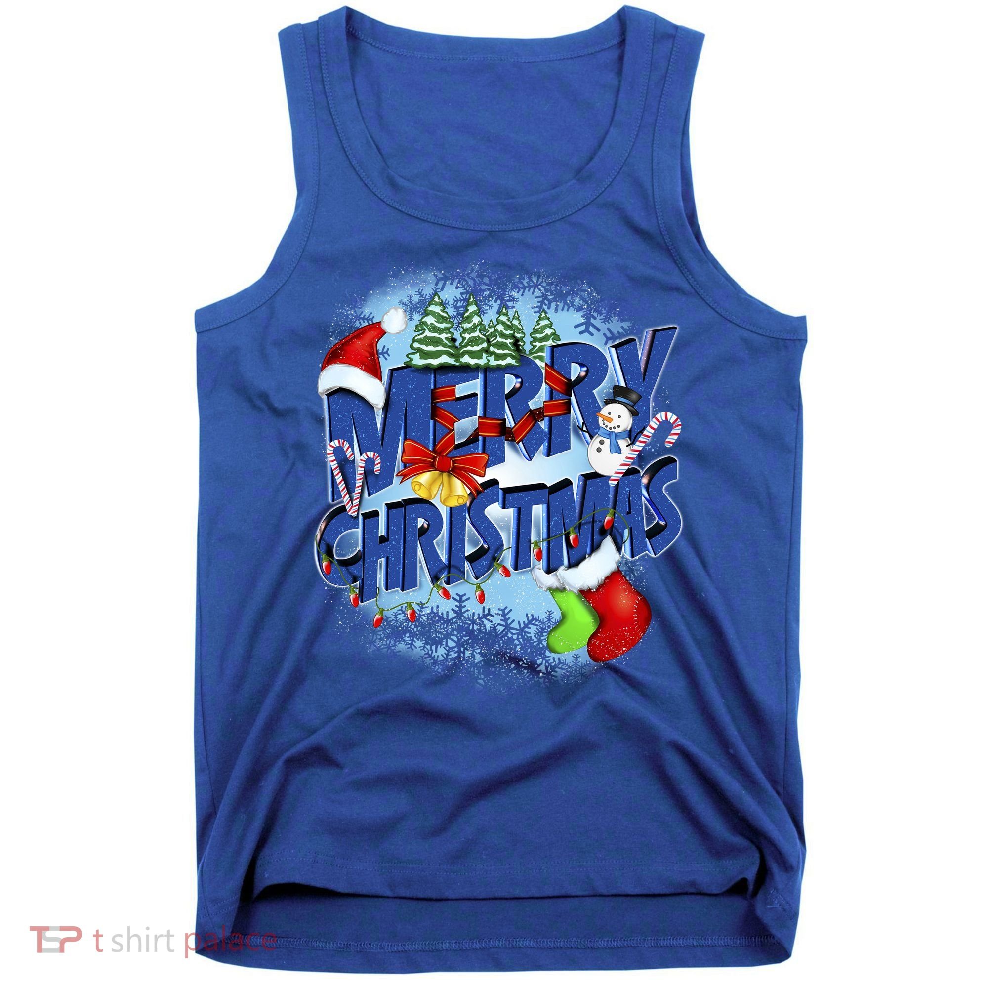 Merry Christmas Funy Holiday Logo Tank Top