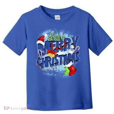 Merry Christmas Funy Holiday Logo Toddler T-Shirt