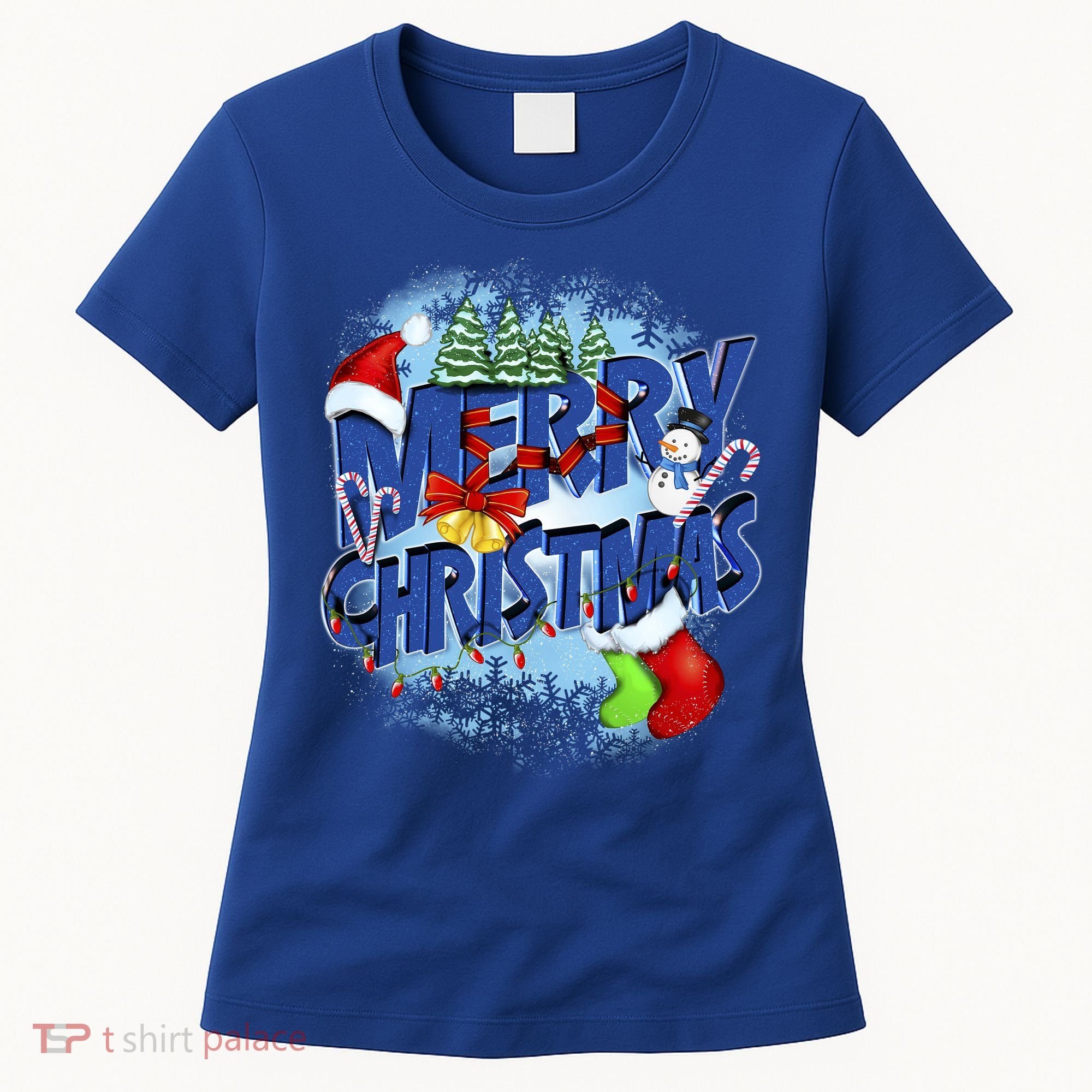 Merry Christmas Funy Holiday Logo Women's T-Shirt