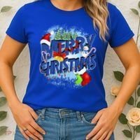 Merry Christmas Funy Holiday Logo Women's T-Shirt thumb 2