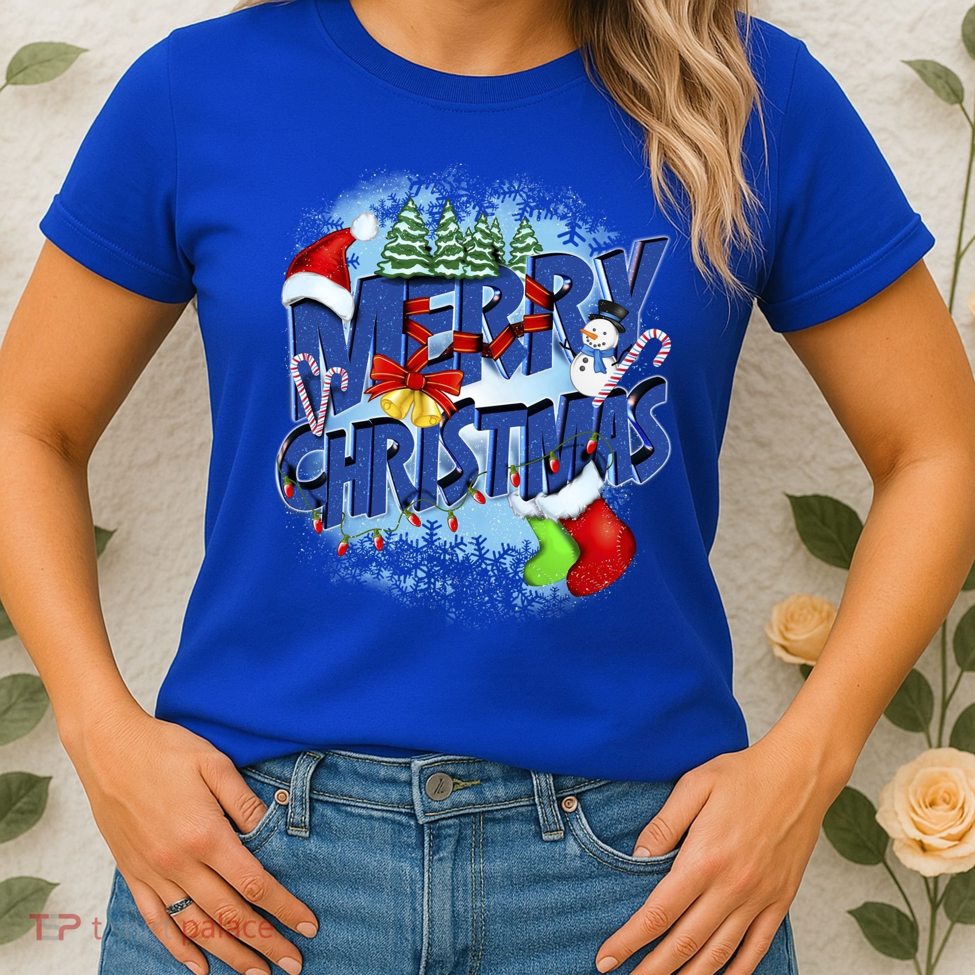 Merry Christmas Funy Holiday Logo Women's T-Shirt