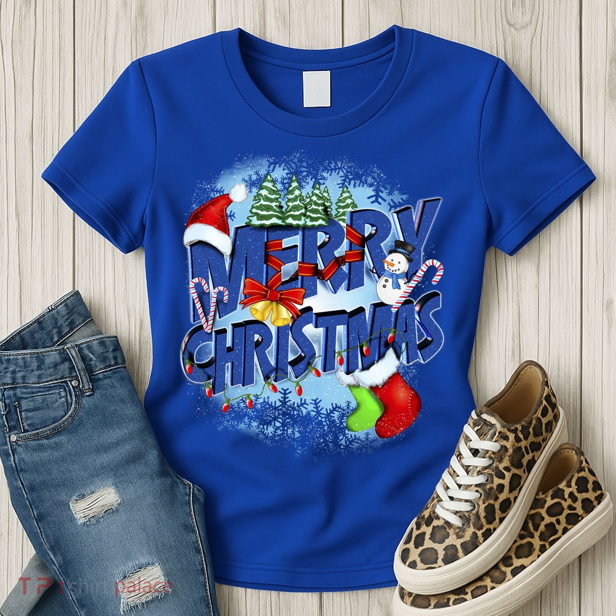 Merry Christmas Funy Holiday Logo Women's T-Shirt