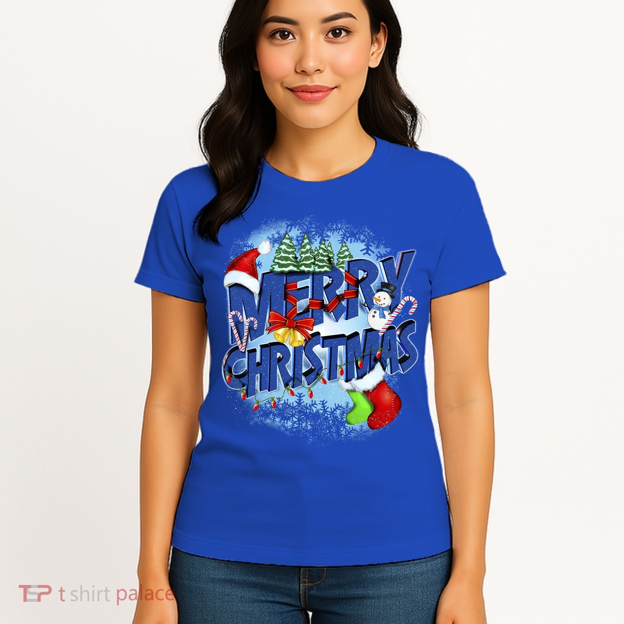 Merry Christmas Funy Holiday Logo Women's T-Shirt