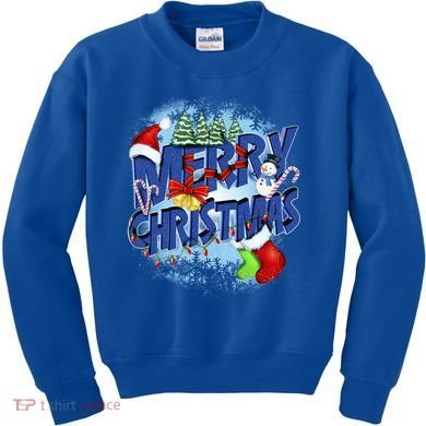 Merry Christmas Funy Holiday Logo Kids Sweatshirt