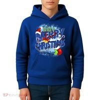 Merry Christmas Funy Holiday Logo Kids Hoodie thumb 4