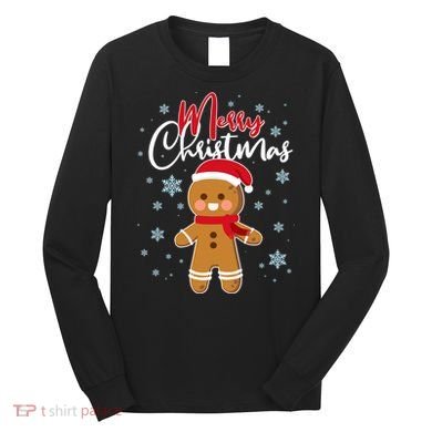 Merry Christmas Gingerbread Long Sleeve Shirt