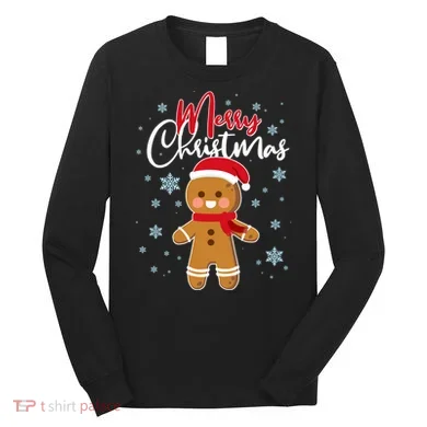 Merry Christmas Gingerbread Long Sleeve Shirt