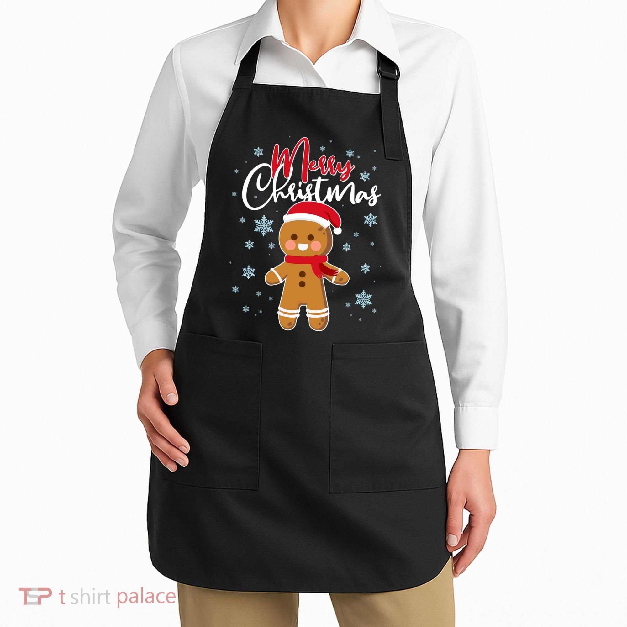 Merry Christmas Gingerbread Apron