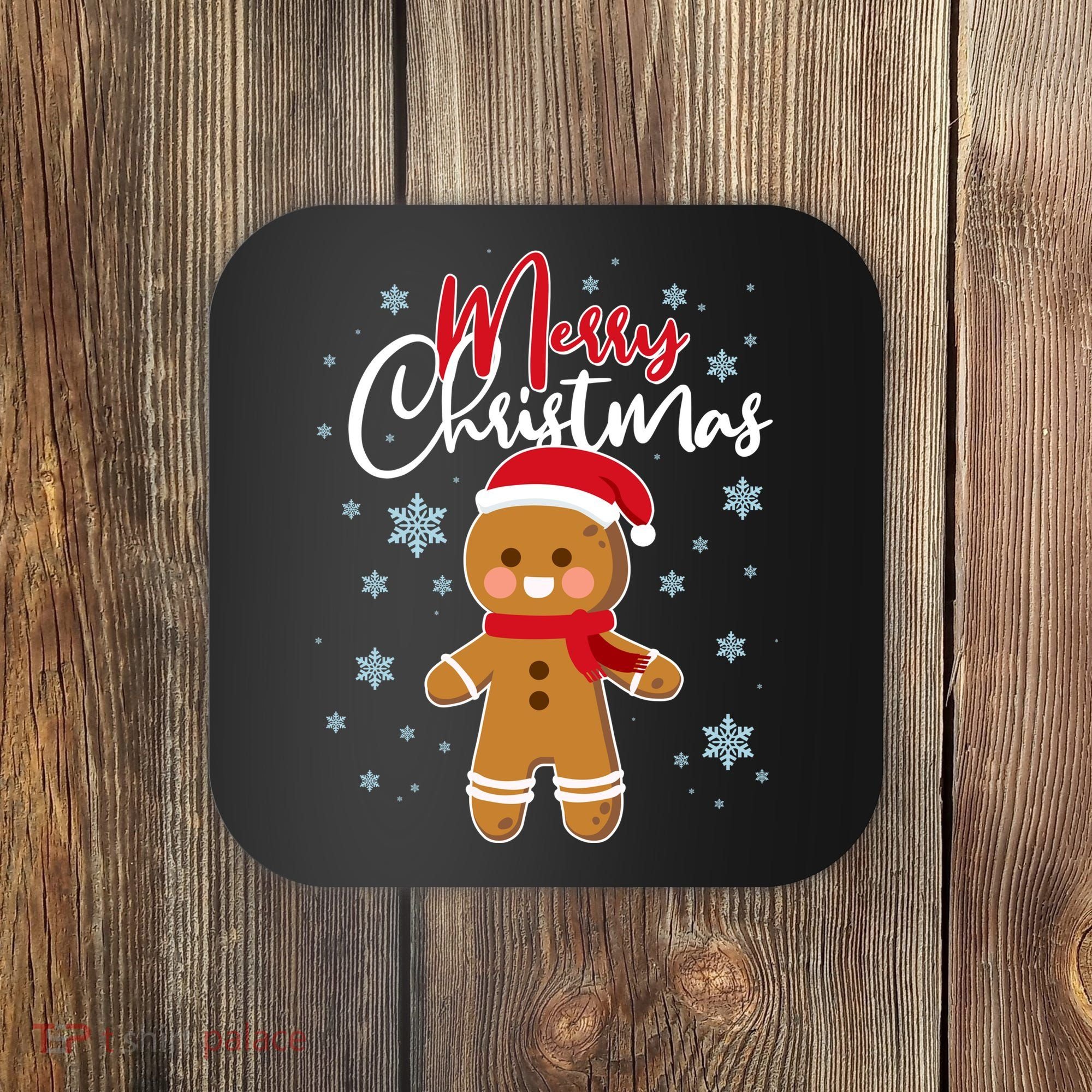 Merry Christmas Gingerbread Coaster