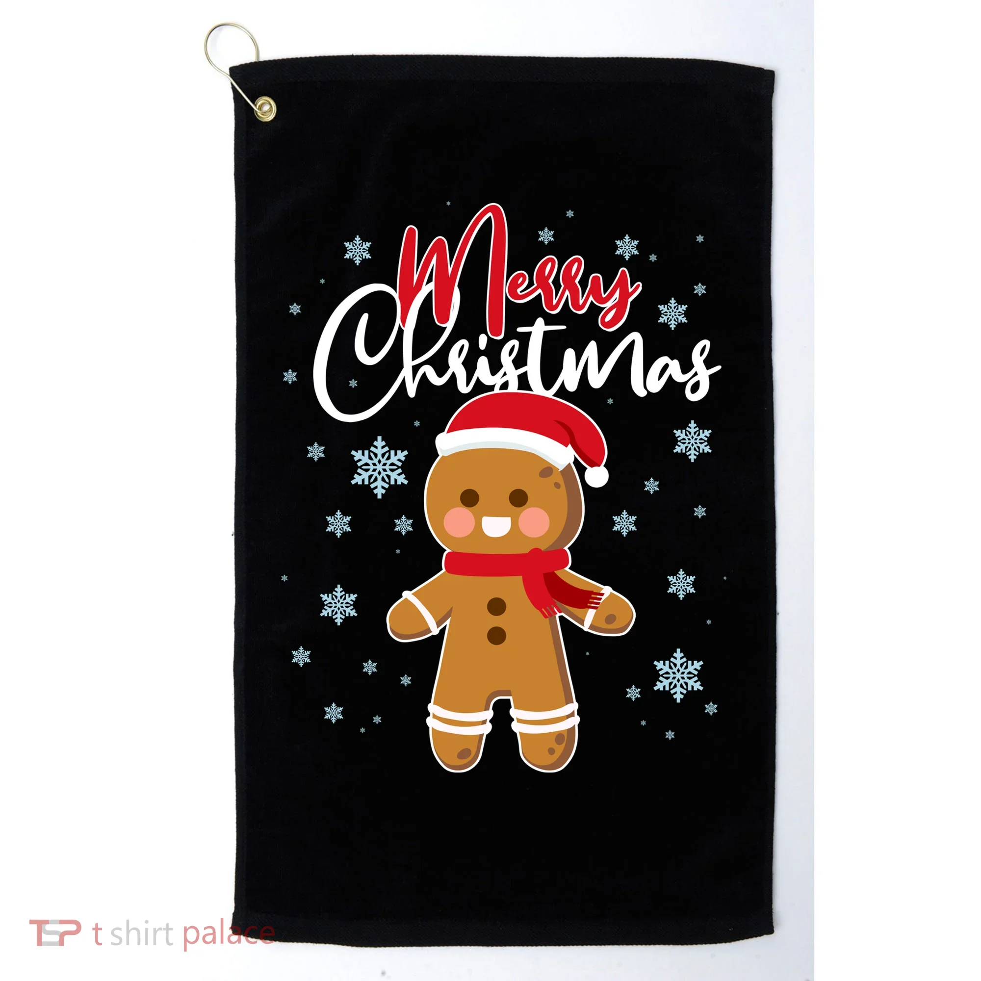 Merry Christmas Gingerbread Golf Towel