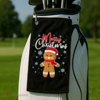 Merry Christmas Gingerbread Golf Towel thumb 2